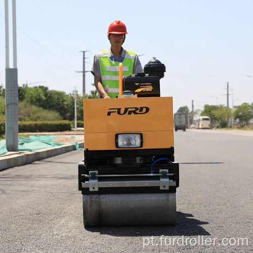 Mini rolo compactador vibratório de operador a pé FYL-800C